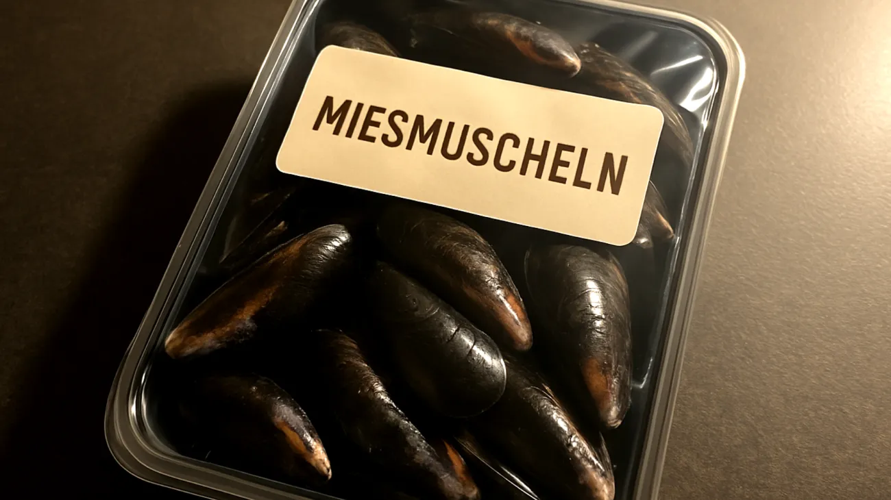 Verpackte Miesmuscheln"